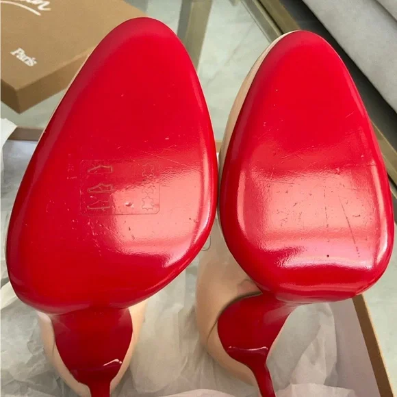 Authentic Christian Louboutin Pigalle Plato nude patent heel, size 39.5 - Picture 12 of 12